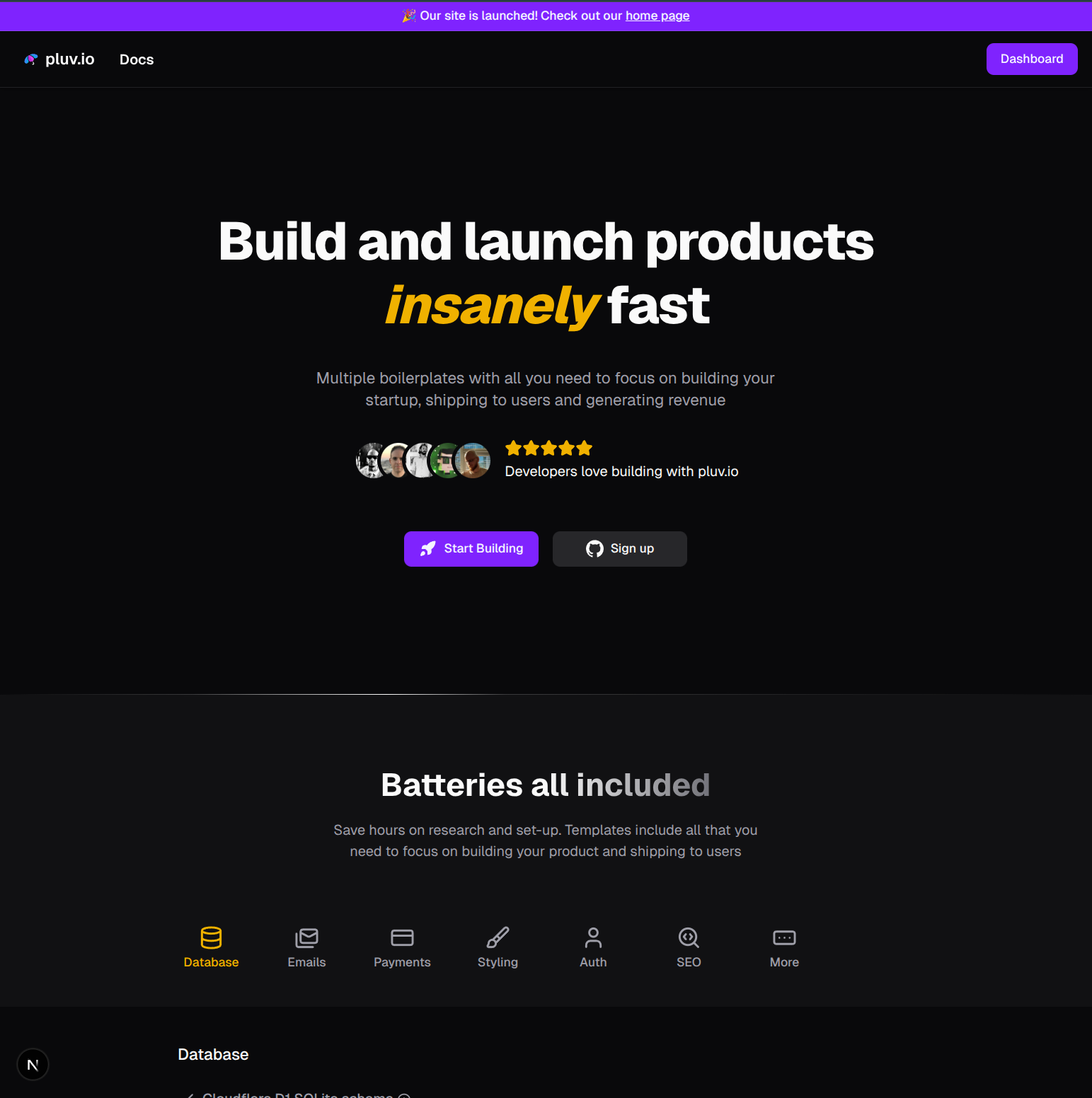 landing page
